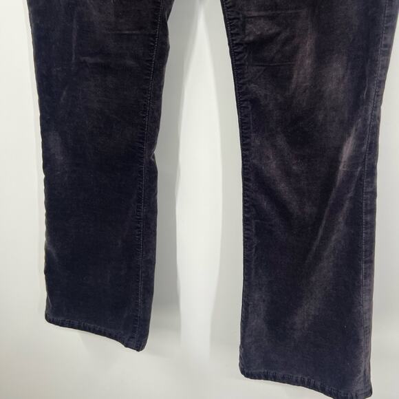 AG Adriano Goldschmied The Jodi Crop Lace Up Slim Flare Pants Velour - Picture 4 of 7